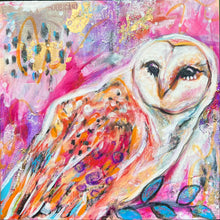 Load image into Gallery viewer, &gt;&gt;&gt; PRIVATE COLLECTION &lt;&lt;&lt; OWLIE MOE PAINTING 10”X10” MIXED MEDIA Payment plans available from as less as $25.00 per week

