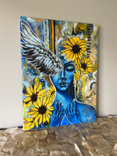 Load image into Gallery viewer, PRAYER FOR PEACE PAINTING - 24"X18" MIXED MEDIA Payment plans available from as less as $25.00 per week