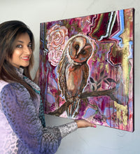 Load image into Gallery viewer, >>> PRIVATE COLLECTION <<< QUEEN OF THE NIGHT PAINTING - 24"X24" MIXED MEDIA Payment plans available from as less as $25.00 per week