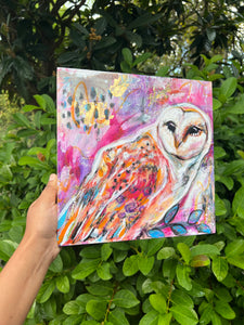 OWLIE MOE PAINTING 10”X10” Payment plans available