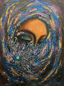 AFGHAN ROSE PAINTING - 24"X18" Payment plans available from as less as $25.00 per week