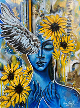 Load image into Gallery viewer, PRAYER FOR PEACE PAINTING - 24&quot;X18&quot; MIXED MEDIA Payment plans available from as less as $25.00 per week

