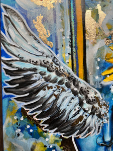 PRAYER FOR PEACE PAINTING - 24"X18" MIXED MEDIA Payment plans available from as less as $25.00 per week
