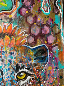 >>> PRIVATE COLLECTION <<< VALIANT HEART PAINTING - 24"X18" MIXED MEDIA