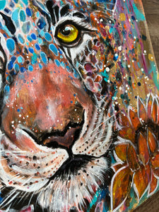 >>> PRIVATE COLLECTION <<< VALIANT HEART PAINTING - 24"X18" MIXED MEDIA