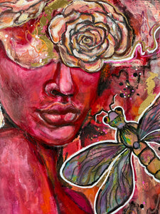 REFLECTION OF LOVE PAINTING - 24"X18" MIXED MEDIA Payment plans available from as less as $25.00 per week