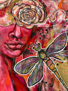REFLECTION OF LOVE PAINTING - 24"X18" MIXED MEDIA Payment plans available from as less as $25.00 per week