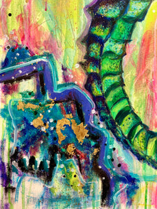 POLE DANCER PAINTING - 48"X24" MIXED MEDIA Payment plans available from as less as $25.00 per week