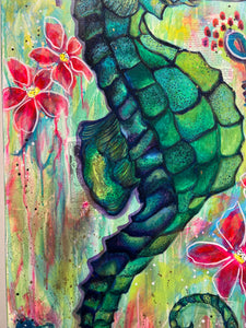 POLE DANCER PAINTING - 48"X24" MIXED MEDIA Payment plans available from as less as $25.00 per week