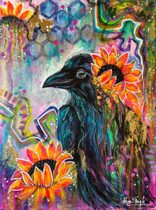 RAVEN' BOUT YOU PAINTING - 24"X18" MIXED MEDIA Payment plans available from as less as $25.00 per week