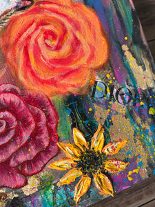 SPRING ESSENCE PAINTING - 16"X16" MIXED MEDIA Payment plans available from as less as $25.00 per week
