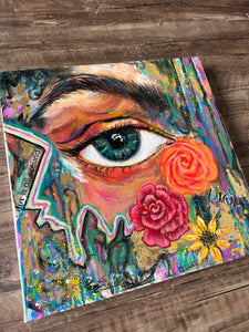 SPRING ESSENCE PAINTING - 16"X16" MIXED MEDIA Payment plans available from as less as $25.00 per week