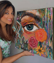 Load image into Gallery viewer, SPRING ESSENCE PAINTING - 16&quot;X16&quot; MIXED MEDIA Payment plans available from as less as $25.00 per week
